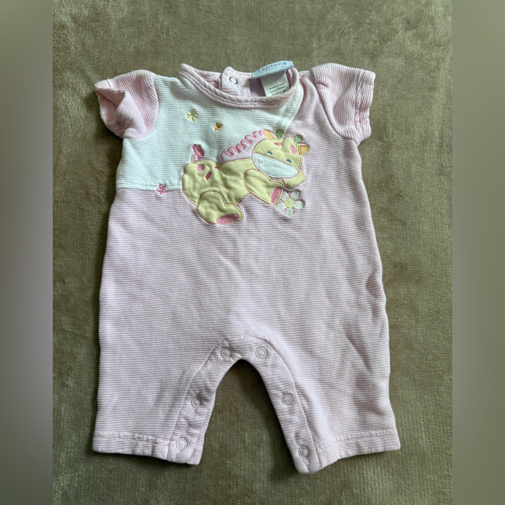 Vintage Little Me Pink Giraffe One Piece